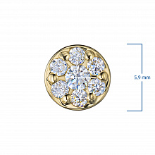 14K Yellow Gold Pendant with 7 Round-Cut Lab-Created Diamonds 0.153 CT.TW
