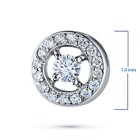 Sterling Silver Pendant with 17 Round-Cut Lab-Created Diamonds 0.175 CT.TW - изображение 3