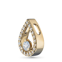 Yellow Gold Pendant with 21 Round-Cut Lab-Created Diamonds 0.345 CT.TW - изображение 2