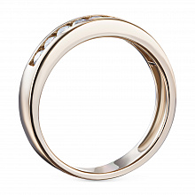 14K Rose Gold Ring with 9 Round-Cut Lab-Created Diamonds 0.386 CT.TW