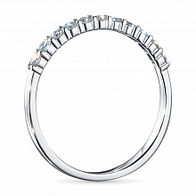 14K White Gold Ring with 11 Round-Cut Lab-Created Diamonds 0.391 CT.TW
