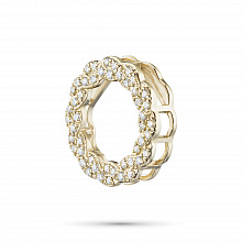 14K Yellow Gold Pendant with 48 Round-Cut Lab-Created Diamonds 0.331 CT.TW