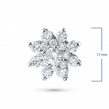 14K White Gold Pendant with 17 Round-Cut Lab-Created Diamonds 0.736 CT.TW