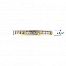 14K Yellow Gold Ring with 11 Round-Cut Lab-Created Diamonds 0.257 CT.TW