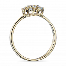 14K Yellow Gold Ring with 13 Round-Cut Lab-Created Diamonds 0.289 CT.TW