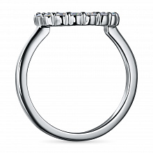 Sterling Silver Ring with 16 Round-Cut Lab-Created Diamonds 0.417 CT.TW