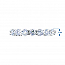 14K White Gold Ring with 7 Round-Cut Lab-Created Diamonds 0.99 CT.TW