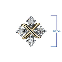 14K White and Yellow Gold Pendant with 4 Round-Cut Lab-Created Diamonds 0.197 CT.TW - изображение 3