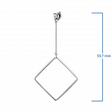 Sterling Silver Earring Studs with 2 Round-Cut Lab-Created Diamonds 0.027 CT.TW