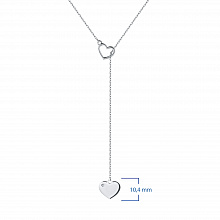 Sterling Silver Necklace with 1 Round-Cut Lab-Created Diamond 0.007 CT.TW