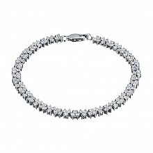 14K White Gold Bracelet with 135 Round-Cut Lab-Created Diamonds 2.841 CT.TW