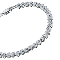 White Gold Bracelet with 124 Round-Cut Lab-Created Diamonds 3.425 CT.TW - изображение 2
