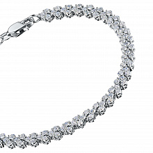 14K White Gold Bracelet with 121 Round-Cut Lab-Created Diamonds 3.778 CT.TW