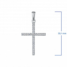 Sterling Silver Pendant with 25 Round-Cut Lab-Created Diamonds 0.301 CT.TW