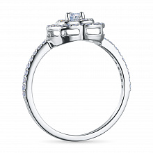 Sterling Silver Ring with 53 Round-Cut Lab-Created Diamonds 0.419 CT.TW