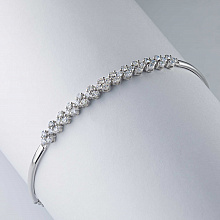 14K White Gold Bracelet with 40 Round-Cut Lab-Created Diamonds 1.249 CT.TW