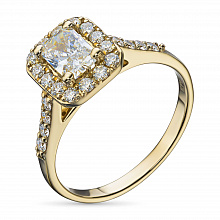 14K Yellow Gold Ring with 23 -Cut Lab-Created Diamonds 0.718 CT.TW