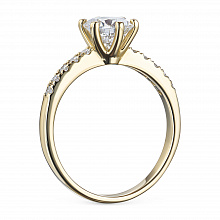 14K Yellow Gold Ring with 11 Round-Cut Lab-Created Diamonds 1.059 CT.TW
