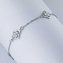 14K White Gold Bracelet with 12 Round-Cut Lab-Created Diamonds 0.867 CT.TW