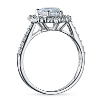 14K White Gold Ring with 27 Round-Cut Lab-Created Diamonds 2.134 CT.TW - изображение 4
