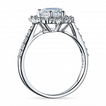 14K White Gold Ring with 27 Round-Cut Lab-Created Diamonds 1.92 CT.TW