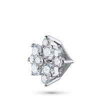 Sterling Silver Pendant with 9 Round-Cut Lab-Created Diamonds 0.311 CT.TW - изображение 2
