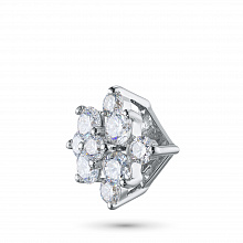 Sterling Silver Pendant with 9 Round-Cut Lab-Created Diamonds 0.34 CT.TW