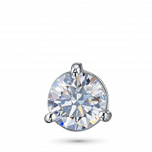 14K White Gold Pendant with 1 Round-Cut Lab-Created Diamond 1.507 CT.TW