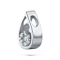 Sterling Silver Pendant with 7 Round-Cut Lab-Created Diamonds 0.071 CT.TW - изображение 2