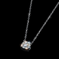 14K White Gold Pendant with 9 Round-Cut Lab-Created Diamonds 0.321 CT.TW - изображение 4