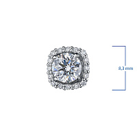 14K White Gold Earring Studs with 34 Round-Cut Lab-Created Diamonds 1.416 CT.TW - изображение 3