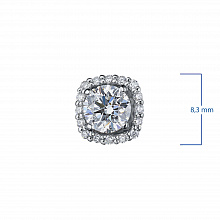 14K White Gold Earring Studs with 34 Round-Cut Lab-Created Diamonds 1.416 CT.TW