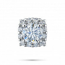 14K White Gold Pendant with 13 Round-Cut Lab-Created Diamonds 0.464 CT.TW