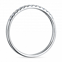 14K White Gold Ring with 13 Round-Cut Lab-Created Diamonds 0.118 CT.TW