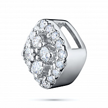 14K White Gold Pendant with 20 Round-Cut Lab-Created Diamonds 0.256 CT.TW