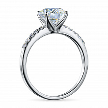14K White Gold Ring with 11 Round-Cut Lab-Created Diamonds 2.279 CT.TW