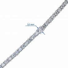 14K White Gold Bracelet with 38 Round-Cut Lab-Created Diamonds 5.404 CT.TW