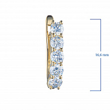 14K Yellow Gold Earrings with 10 Round-Cut Lab-Created Diamonds 1.327 CT.TW