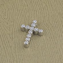 14K White Gold Pendant with 11 Round-Cut Lab-Created Diamonds 0.408 CT.TW