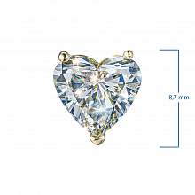 14K Yellow Gold Pendant with 1 A heart-Cut Lab-Created Diamond 1.5 CT.TW