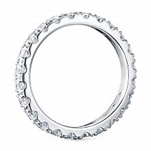 14K White Gold Ring with 25 Round-Cut Lab-Created Diamonds 1.179 CT.TW