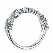 14K White Gold Ring with 16 Round-Cut Lab-Created Diamonds 0.314 CT.TW