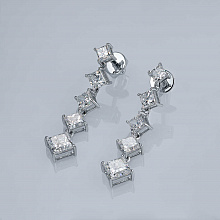 14K White Gold Earring Studs