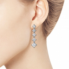 14K White Gold Earring Studs