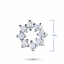 Sterling Silver Pendant with 8 Round-Cut Lab-Created Diamonds 0.156 CT.TW