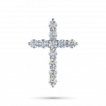 14K White Gold Pendant with 11 Round-Cut Lab-Created Diamonds 1.876 CT.TW