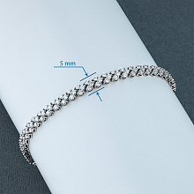 14K White Gold Bracelet with 151 Round-Cut Lab-Created Diamonds 3.265 CT.TW