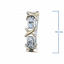 Earrings with 8 Round-Cut Diamonds 0.27 CT.TW