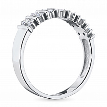 White Gold Ring with 14 Round-Cut Diamonds 0.517 CT.TW