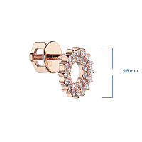14K Rose Gold Earring Studs with 60 Round-Cut Lab-Created Diamonds 0.377 CT.TW - изображение 3